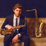 DJ met saxofonist boeken visual 2